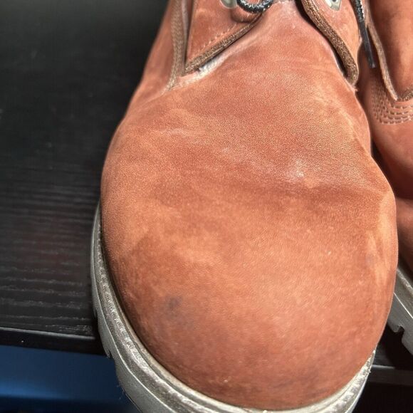 Timberland Boots Red Mens Size 14 Made In USA - Picture 3 of 15